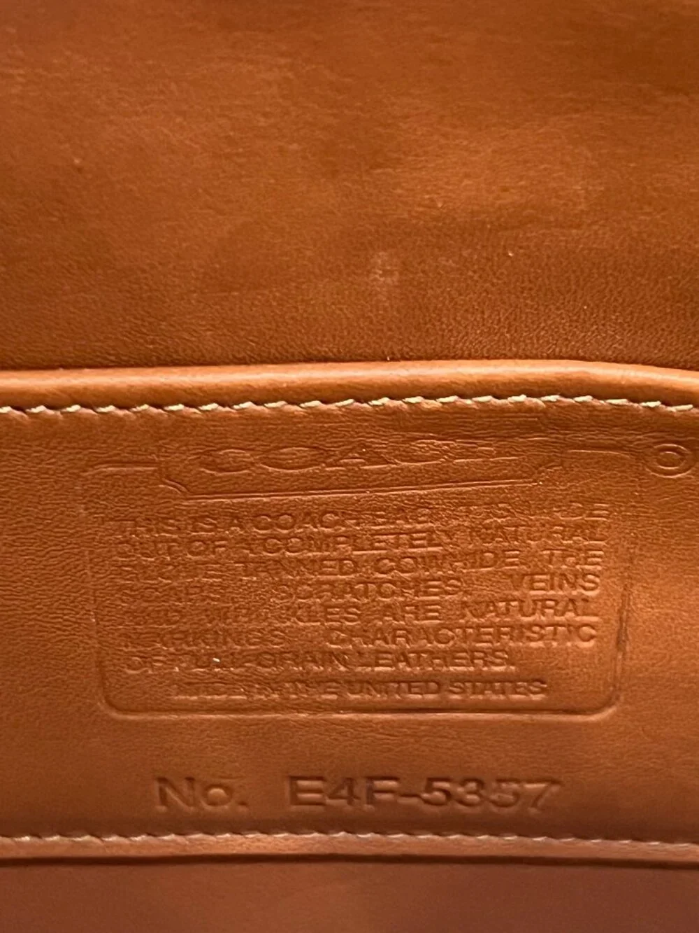 Vintage Coach 5357 Ambassador Brief British Tan 1994 Combination Lock Bag